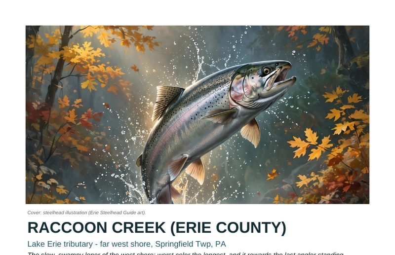 Keystoned Steel — Raccoon Creek (Erie County) deep-dive guide cover